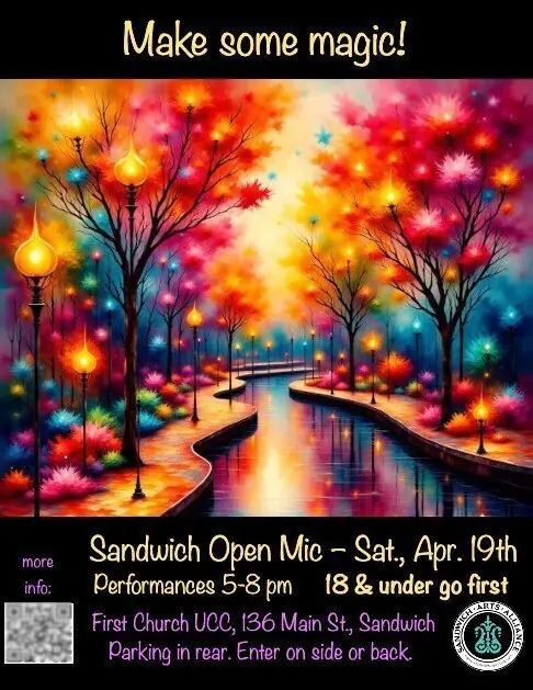 April Sandwich Community Open Mic poster