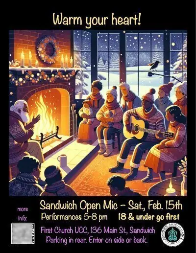 February Sandwich Community Open Mic poster
