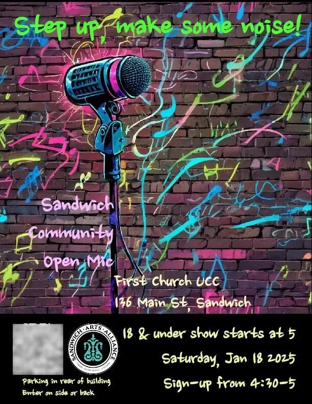 January Sandwich Community Open Mic poster